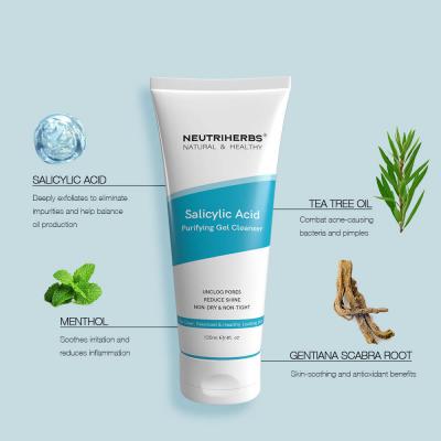 Wholesale Salicylic Acid Gel Cleanser For Acne Skin